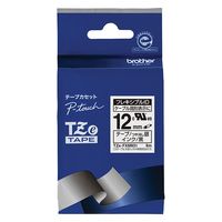 ブラザー　ピータッチ　フレキシブルIDテープ　銀マット／黒文字　12mm幅 TZeーFXM931 1個