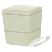 2段スクエアランチボックス グリーン LAKOLE/ラコレ