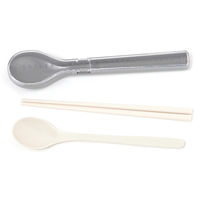 【LAKOLE/ラコレ】 スプーン&お箸セット ダークグレー