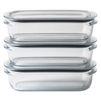 吉川国工業所 調理ができる保存容器　Ｍ（3個組） ＦＣー031_Ｃｒ 1セット