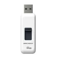ARCHISS スライド式USBメモリ 64GB AS-064GU2-PSW 1セット(5本)（直送品）