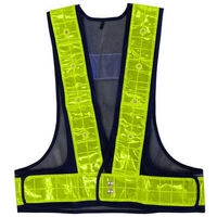 キタムラ産業 フラッシャーベスト 紺メッシュ/黄反射 KFVK-70BY 1セット(2枚)（直送品）