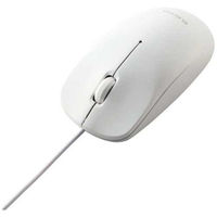 エレコム 光学式有線マウス M-LE10URWH ホワイト 1セット(3個)（直送品）