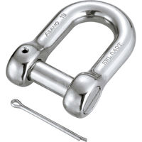 浅野金属工業 沈みシャックル(割りピン付)/10 AK11126 1セット(10個)（直送品）