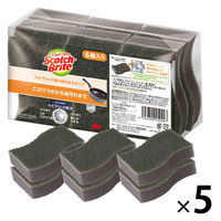 スリーエム（3M）スコッチブライト ハイブリッド貼り合わせスポンジ 抗菌 キッチン グレー HB-21KGY-H-6P A（6個入×5）