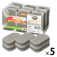 スリーエム（3M）スコッチブライト 抗菌ウレタンスポンジたわし（リーフ型/3層）食器 グレー SS-72KGY-6P A（6個入×5）