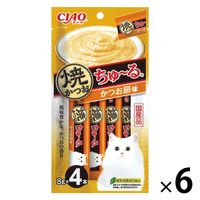 いなば CIAO チャオ 焼かつおちゅ～る 猫 かつお節味 国産（8g×4本）6袋 キャットフード 猫用 おやつ