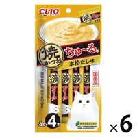 いなば CIAO チャオ 焼かつおちゅ～る 猫 本格だし味 国産（8g×4本）6袋 キャットフード 猫用 おやつ