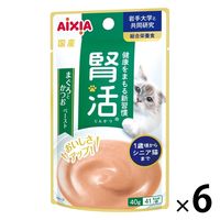 腎活 1歳頃からシニア猫まで まぐろとかつおペースト 国産 40g 1セット（1袋×6）アイシア キャットフード 猫用