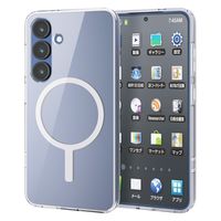 Galaxy S25 SC-51F ケース ハイブリッド 衝撃吸収 ホワイト PM-G251MAG02WH エレコム 1個（直送品）