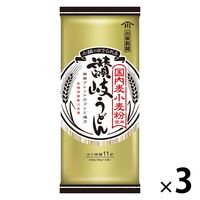 川田製麺 国内麦小麦粉使用 讃岐うどん ゆで時間11分 80g×4束 1セット（1個×3）日清製粉ウェルナ
