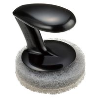 水だけで洗える シンク用スポンジ 本体＋スポンジ 水アカ・油汚れ キズつけにくい ブラック 日本製 1個 まめいた