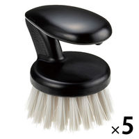 キッチンブラシ 握りやすい ゴシゴシ洗える まな板・ザル・調理器具洗い ブラック 日本製 1セット（1個×5）まめいた