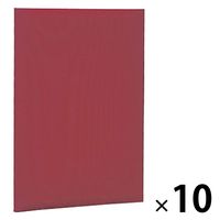 ナカバヤシ 証書ファイル クロス A4 赤 FSH-A4R 1セット(1冊×10)