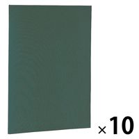 ナカバヤシ 証書ファイル クロス A4 緑 FSH-A4G 1セット(1冊×10)