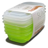 T-WORLD 保存容器 560ml フードキーパースリム 3個セット グリーン 415051 1個（直送品）