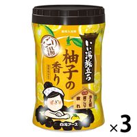 いい湯旅立ち ボトル にごり湯 柚子の香り 温泉成分配合 にごり湯タイプ 600g 1セット（1個×3） 医薬部外品 白元アース