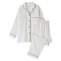 良品計画 【レディース】無印良品 婦人 脇に縫い目のない 二重ガーゼ長袖パジャマ