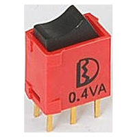 基板実装型超小型ロッカスイッチ 黒 ON-ON PC端子 4UD1-R1-2-M2-R-N-B 1個（直送品）