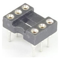 GB 丸ピンICソケット 300MIL 6ピン 2.54mmピッチ GB-ICS-3ML6R 1個（直送品）