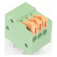 GB ターミナルブロック(3極、2.54mm、ワンタッチ式、緑、横向き) GB-TBW-25WG-3P 1個（直送品）