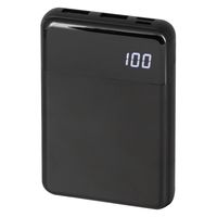 GREEN HOUSE モバイルバッテリー 5000mA ブラック GH-MB05A-BK 1個（直送品）