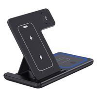 リーダーメディアテクノ 3-in-1 ワイヤレス充電スタンド L-SWYWLS-BK 1個（直送品）