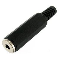 Linkman 3.5φモノラルジャック 黒 4.2φ線 ケーブルガード付き WTN04F1086M 1個（直送品）