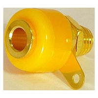 マルツエレック バナナプラグ用ターミナル 黄 AJ-327 1個（直送品）