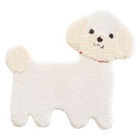 オカ トイレマット 56×55cm ファンディットアニマル ホワイトプードル 452954 1個（直送品）