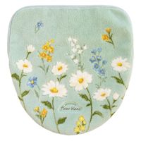 オカ 蓋カバー フルールブラン トイレフタカバー 兼用 グリーン 464880 1個（直送品）