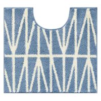 オカトー トイレマット 55×60cm ナチュラル 柄 ブルー 413659 1個（直送品）