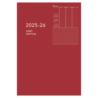 ダイゴー 【2025年4月版】ノートタイプ B6対応 バーチカル 薄型 月曜始まり レッド E9330 1冊（直送品）