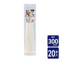 朝日電器 手で切れる結束バンド 300mm KBK-300020(WH) 1袋(20本入)（直送品）