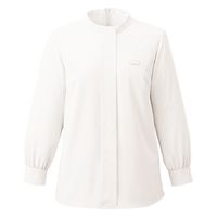 ボンマックス BONOFFICE シフォン切替え七分袖ニット ホワイト
