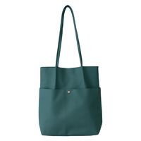センバドー 合皮シンプルタックトート バッグ BK 621-9002 1個