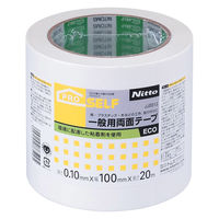 一般用両面テープECO 幅100mm×長さ20m JJ0013 ニトムズ 1セット（12巻入）