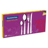 TRAMONTINA ニューカラー テーブルウェア 24点セット 赤 23199/762 1セット（直送品）