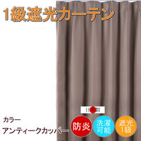 フォレストリンク 防炎遮光1級 カーテン 2000×1850mm ブラウン cu1108anti-200-185-1 1枚（直送品）