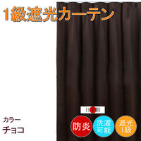 フォレストリンク 防炎遮光1級 カーテン ブラウン cu1108cho