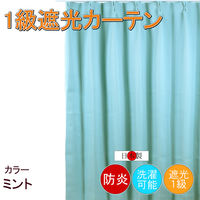 フォレストリンク 防炎遮光1級 カーテン ブルー cu1108mint