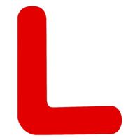 パイオニア 文字シールワッペン 英字 赤 「L」 E85-85112 1セット(3袋)（直送品）