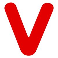 パイオニア 文字シールワッペン 英字 赤 「V」 E85-85122 1セット(3袋)（直送品）