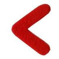 パイオニア 文字シールワッペン ひらがな 赤 「く」 E86-86108 1セット(5枚)（直送品）