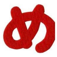 パイオニア 文字シールワッペン ひらがな 赤 「め」 E86-86134 1セット(5枚)（直送品）