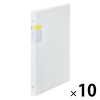 キングジム クリアーファイル カキコ 差し替え式 白 8682-W 1セット(1冊×10)