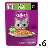 カルカン（kalkan）18歳から まぐろ たい入り ゼリー仕立て 60g 6袋 マースジャパン キャットフード ウェット