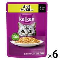 カルカン（kalkan）まぐろ かつお節入り ゼリー仕立て 60g 6袋 マースジャパン キャットフード ウェット