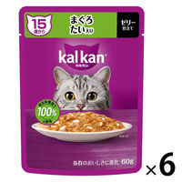 カルカン（kalkan）15歳から まぐろ たい入り ゼリー仕立て 60g 6袋 マースジャパン キャットフード ウェット