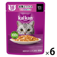 カルカン（kalkan）18歳から お魚ミックス まぐろ・かつお・ たい入り ゼリー仕立て 60g 6袋 キャットフード ウェット